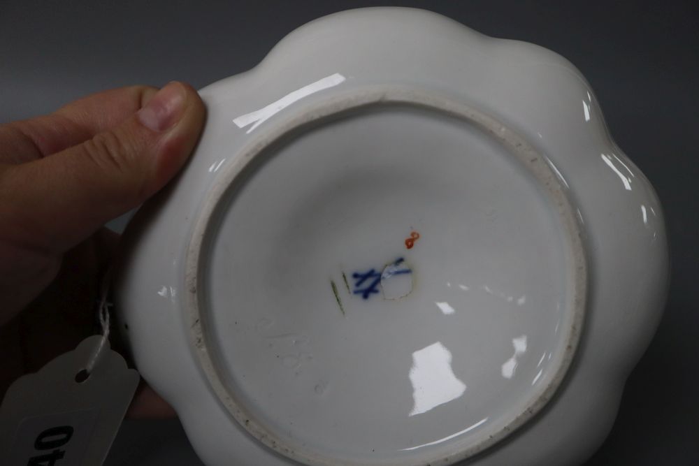A 19th century Meissen candlestick, in Chinese style, height 8cm